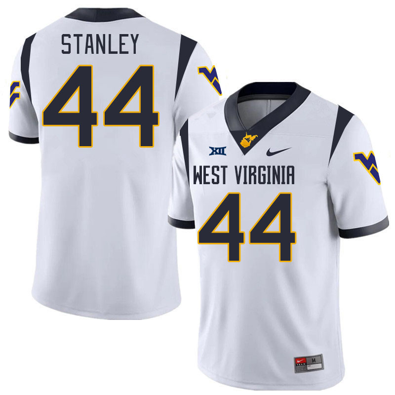 #44 Casey Stanley West Virginia Mountaineers College 2024 New Uniforms Football Jerseys Stitched Sale-White